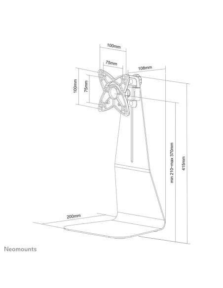 TV SET ACC DESK MOUNT SILVER/10-27" FPMA-D800 NEOMOUNTS