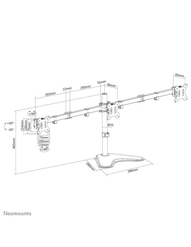 MONITOR ACC DESK MOUNT 13-27"/FPMA-D550DD3BLACK NEOMOUNTS