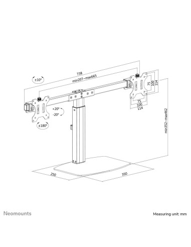 MONITOR ACC DESK MOUNT 10-27"/FPMA-D865DBLACK NEOMOUNTS