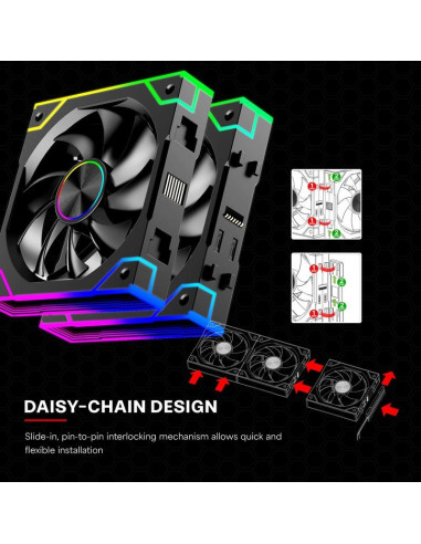 CASE FAN 120MM XPF360R.ARGB/12V XF073 XILENCE