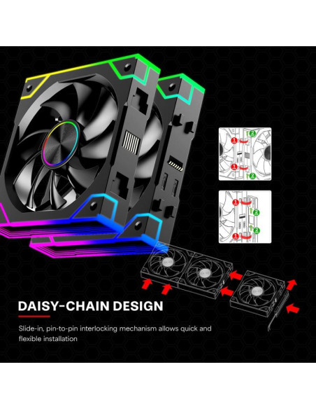 CASE FAN 120MM XPF360R.ARGB/12V XF073 XILENCE