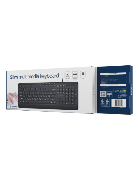 KEYBOARD MULTIMEDIA USB CYRILL/BLACK KB-MCH-05-CYRL GEMBIRD