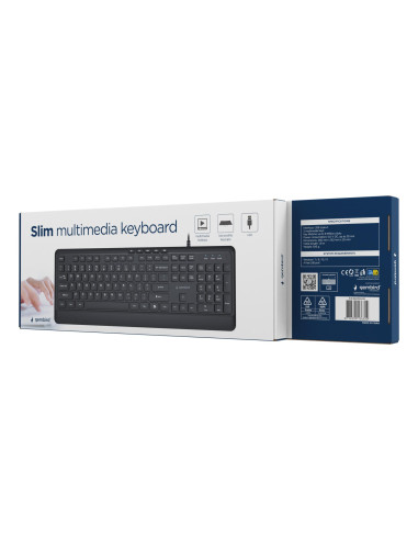 KEYBOARD MULTIMEDIA USB ENG/BLACK KB-MCH-05 GEMBIRD