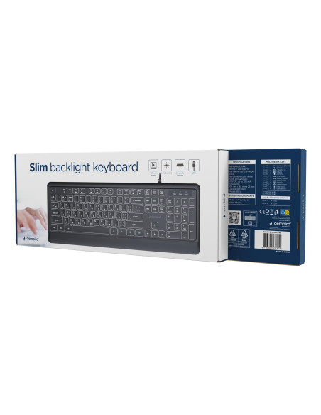 KEYBOARD MULTIMEDIA USB CYRILL/BLACK KB-UML-04-CYRL GEMBIRD