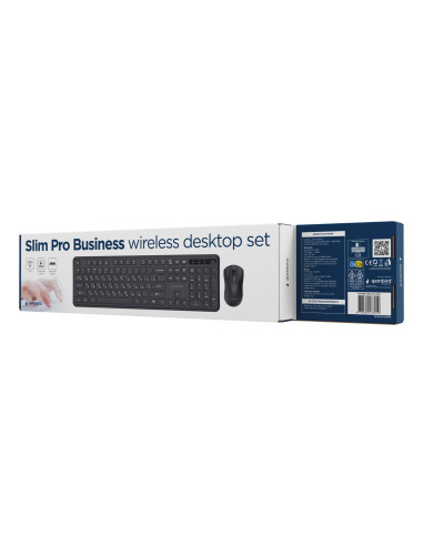 KEYBOARD +MOUSE WRL CYRILLIC/BK KBS-WPS-01-CYRL GEMBIRD