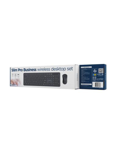 KEYBOARD +MOUSE WRL ENG/BK KBS-WPS-01 GEMBIRD