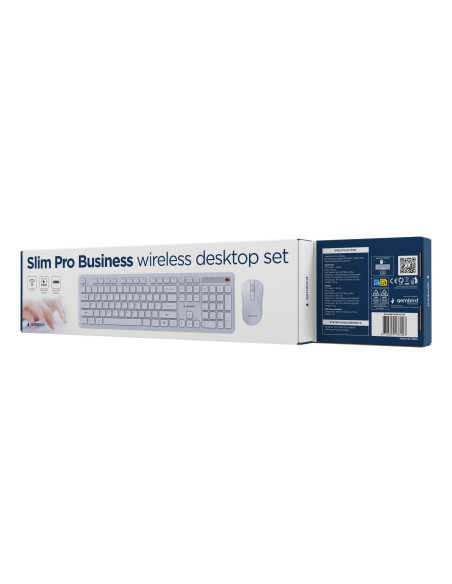 KEYBOARD +MOUSE WRL ENG/WH KBS-WPS-01-W GEMBIRD