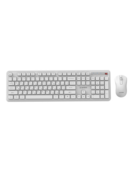KEYBOARD +MOUSE WRL CYRILLIC/WH KBS-WPS-01-W-CYRL GEMBIRD