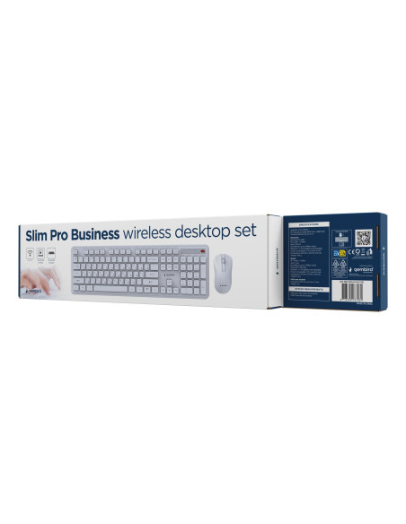 KEYBOARD +MOUSE WRL CYRILLIC/WH KBS-WPS-01-W-CYRL GEMBIRD