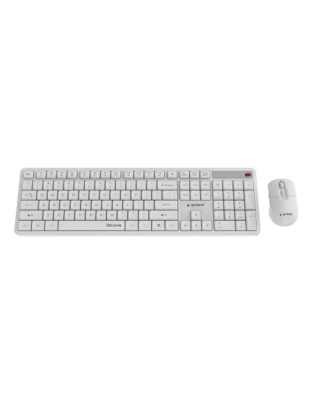 KEYBOARD +MOUSE WRL ENG/WHITE KBS-WMS-01-W GEMBIRD