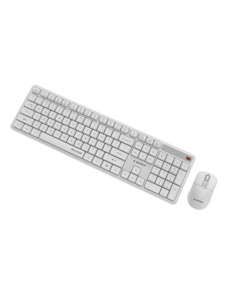 KEYBOARD +MOUSE WRL ENG/WHITE KBS-WMS-01-W GEMBIRD