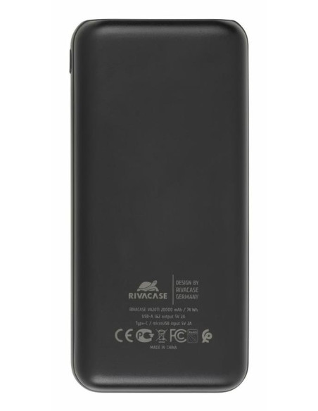POWER BANK USB 20000MAH/VA2071 BLACK RIVACASE