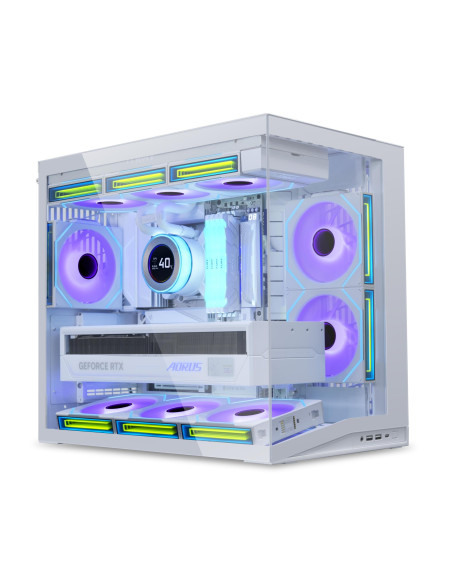 Case, LIAN LI, ATX/micro ATX/Mini-ITX, White, Mini Tower, O11D MINI V2 Flow, G99.O11DMIV2W.00