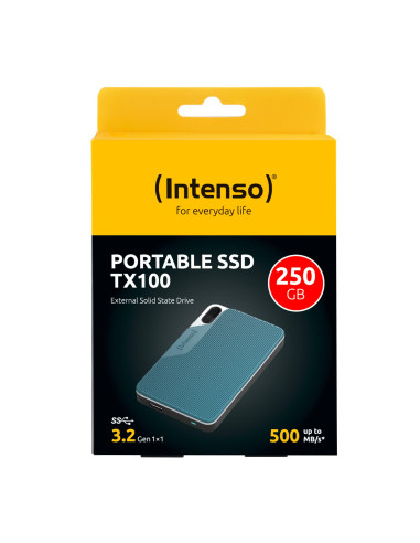 External SSD, INTENSO, TX100, 250GB, USB-C, 3826440
