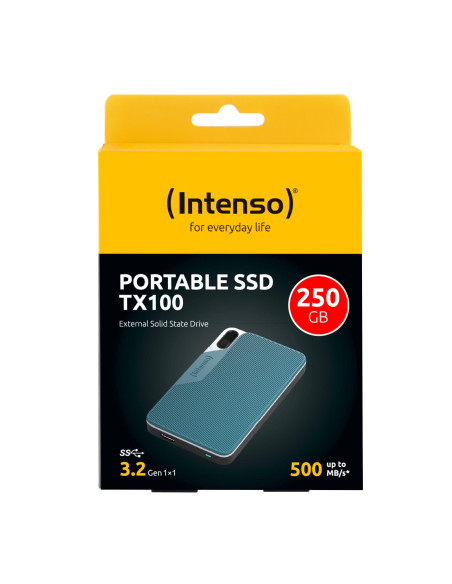 External SSD, INTENSO, TX100, 250GB, USB-C, 3826440