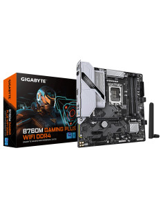 Mainboard, GIGABYTE, B760M GAMING PLUS WIFI DDR4 (REV. 1.1), Intel B760, LGA 1700, micro ATX, RAM DDR4-SDRAM, 4xSlots, Wi-Fi Ye