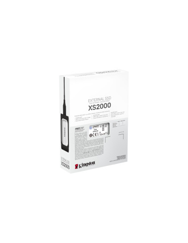 External SSD, KINGSTON, XS2000, 4TB, USB 3.2, Write speed 2000 MBytes/sec, Read speed 2000 MBytes/sec, SXS2000/4000G