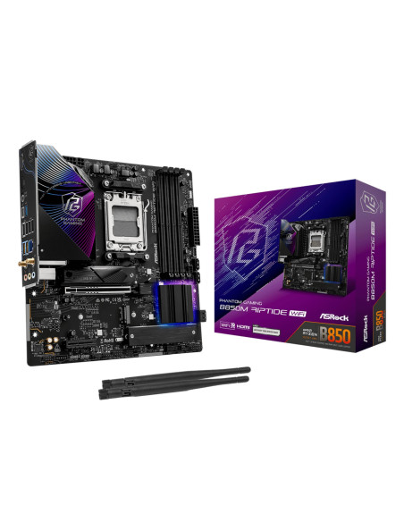Mainboard, ASROCK, AMD B850, SAM5, Micro-ATX, Memory DDR5, Memory slots 4, 1xHDMI, 1xDisplayPort, 1xAudio-In, 1xAudio-Out, 1xMi