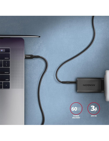 CABLE USB-C TO USB-C 3M 60W/HQ BLACK BUCM-CM30AB AXAGON