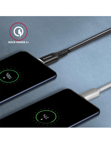 CABLE USB-C TO USB-C 3M 60W/HQ BLACK BUCM-CM30AB AXAGON