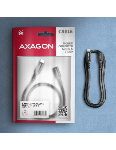 CABLE USB-C EXTENSION 1.5M/BLACK BUCM32-CF15AB AXAGON