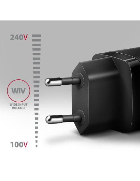 MOBILE CHARGER WALL USB-C 20W/1PORT BLACK ACU-PD20 AXAGON
