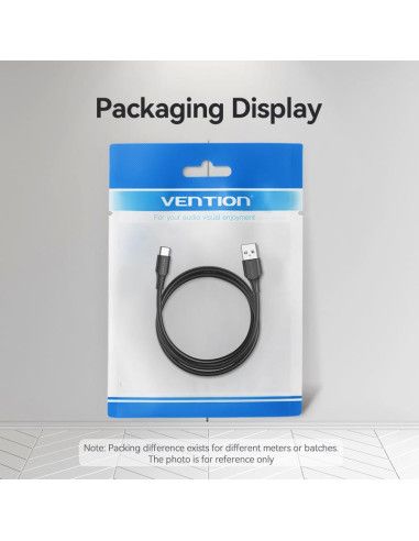 CABLE USB-C TO USB2.0/0.25M BLACK CTHBC VENTION