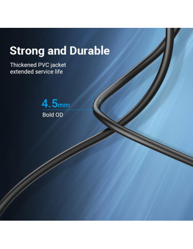 CABLE USB2.0 MALE TO MALE/0.5M BLACK COQBD VENTION