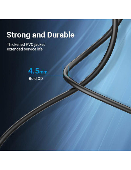 CABLE USB2.0 MALE TO MALE/0.5M BLACK COQBD VENTION