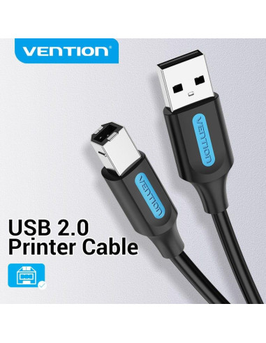 CABLE USB2.0 MALE TO MALE/1.5M BLACK COQBG VENTION