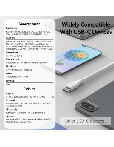 CABLE USB-C TO USB2.0/1.5M WHITE CTHWG VENTION