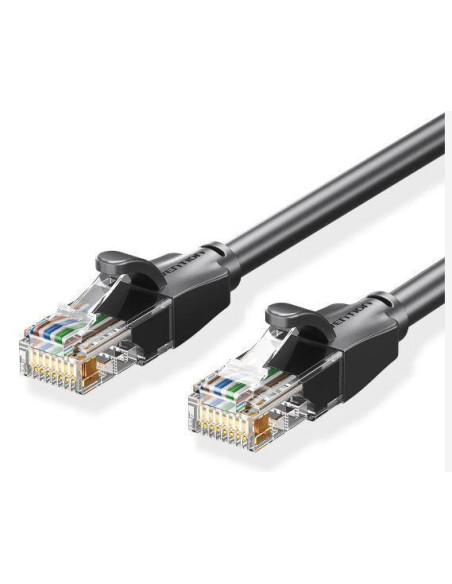 PATCH CABLE CAT.6 UTP/10M BLACK IBEBL VENTION