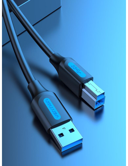 CABLE USB3.0 MALE TO MALE/3M BLACK COOBI VENTION