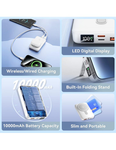 POWER BANK WRL 10000MAH 22.5W/MAGNETIC BLACK FHTB0 VENTION