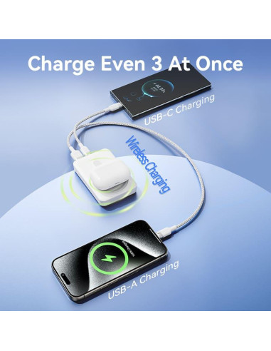 POWER BANK WRL 10000MAH 22.5W/MAGNETIC BLACK FHTB0 VENTION