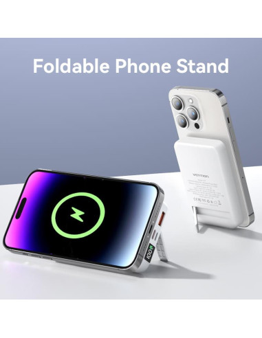 POWER BANK WRL 10000MAH 22.5W/MAGNETIC WHITE FHTW0 VENTION