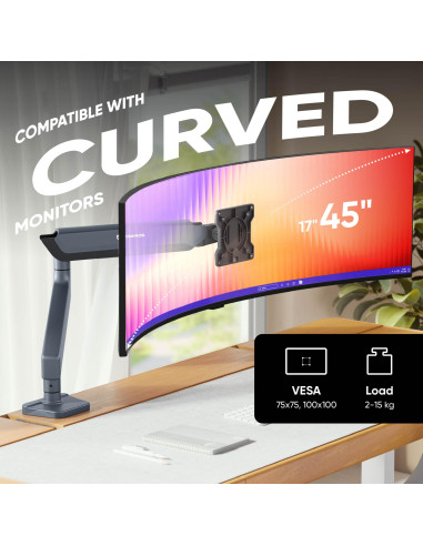 MONITOR ACC DESK MOUNT/17-45" GRAPHITE G95-G ONKRON