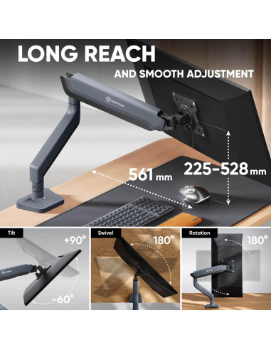 MONITOR ACC DESK MOUNT/17-45" GRAPHITE G95-G ONKRON