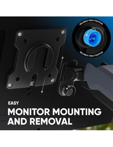 MONITOR ACC DESK MOUNT/17-45" GRAPHITE G95-G ONKRON