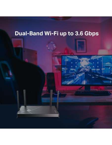 Wireless Router, TP-LINK, 3600 Mbps, Number of antennas 4, ARCHERBE3600