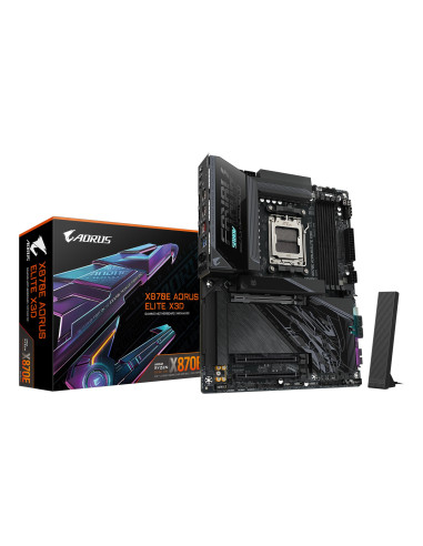 Mainboard, GIGABYTE, AMD X870E, Socket AM5, ATX, RAM DDR5-SDRAM, 4xSlots, Wi-Fi Yes, Bluetooth Yes, 4xNumber of M.2 (M) slots, 