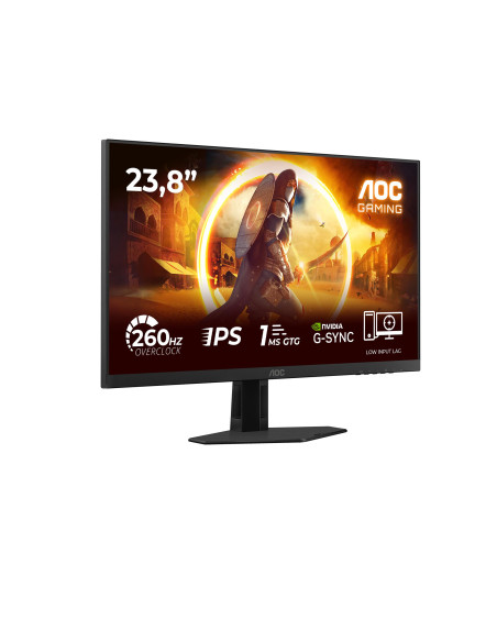 LCD Monitor, AOC, 23.8 ", 1920 x 1080 pixels, Full HD, Native aspect ratio 16:9, LED, Flat, 24G4ZRE