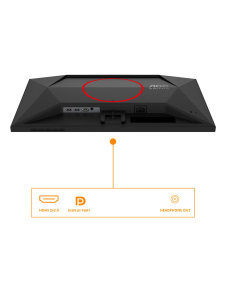 LCD Monitor, AOC, 23.8 ", 1920 x 1080 pixels, Full HD, Native aspect ratio 16:9, LED, Flat, 24G4ZRE