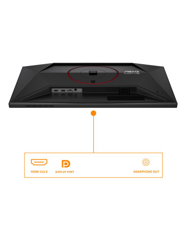 LCD Monitor, AOC, 23.8 ", 1920 x 1080 pixels, Full HD, Native aspect ratio 16:9, LED, Flat, 24G4ZR