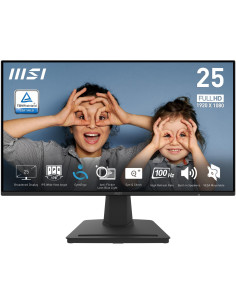 LCD Monitor, MSI, PRO MP252, 24.5", Panel IPS, 1920x1080, 16:9, 100Hz, Matte, 1 ms, Speakers, Tilt, Colour Black, PROMP252