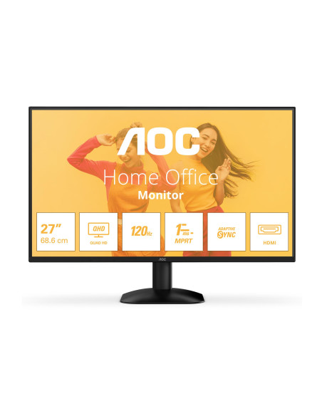 LCD Monitor, AOC, 27 ", 2560 x 1440 pixels, Quad HD, Native aspect ratio 16:9, LED, Flat, Q27B35S3