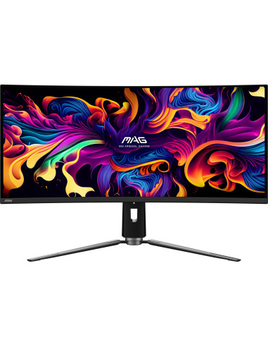 LCD Monitor, MSI, 34", Curved/21 : 9, Panel QD-OLED, 3440x1440, 21:9, 175Hz, Matte, 0.03 ms, Swivel, Height adjustable, Tilt, C