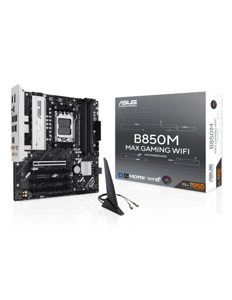Mainboard, ASUS, AMD B850, SAM5, Micro-ATX, Memory DDR5, Memory slots 4, 3xPCI-Express 4.0 16x, 1xPCI-Express 5.0 16x, 3xM.2, 1