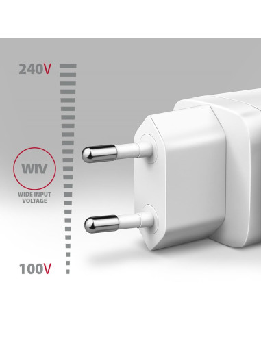 MOBILE CHARGER WALL USB-C 30W/1PORT WHITE ACU-PD30W AXAGON