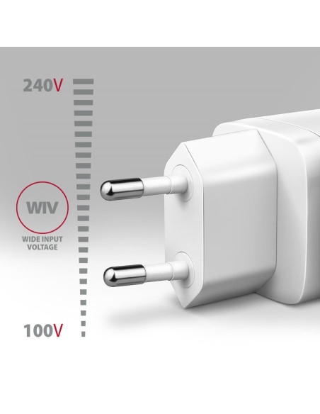 MOBILE CHARGER WALL USB-C 30W/1PORT WHITE ACU-PD30W AXAGON